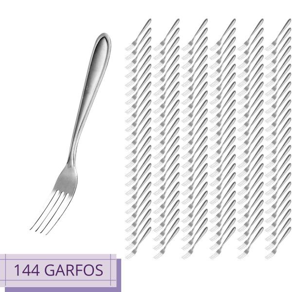 Imagem de Conjunto 144 Talheres Garfo Inox Linha Star Q House