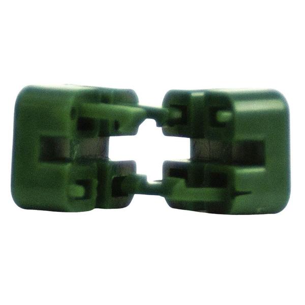 Imagem de Conjunto 16 peças cliptel para tela 5x10 soldada 1.50m altura verde