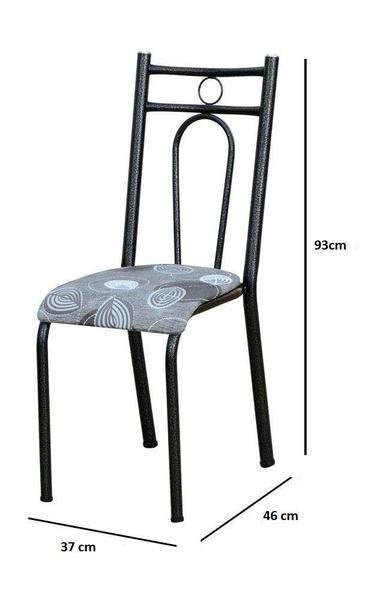 Imagem de Conjunto 2 Cadeiras América 023 Cromo Preto - Artefamol
