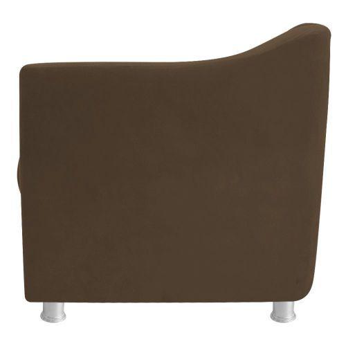 Imagem de Conjunto 2 Cadeiras Decorativa Tila Área De Lazer Suede Tabaco - Kimi Design