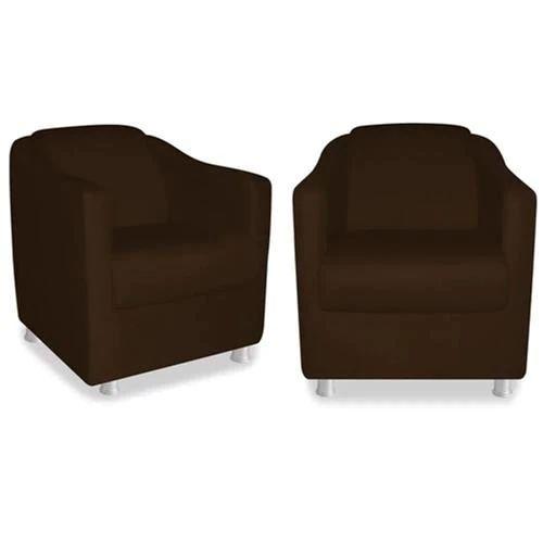 Imagem de Conjunto 2 Cadeiras Decorativa Tila Consultório Suede Tabaco - Kimi Design