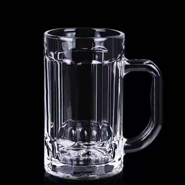 Imagem de Conjunto 2 canecas chopp cerveja vidro para bar 400ml 15x8x10 cm - 2 unidades