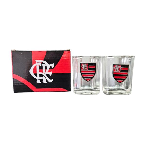 Imagem de Conjunto 2 Copos de Shot Flamengo Futebol Licenciado