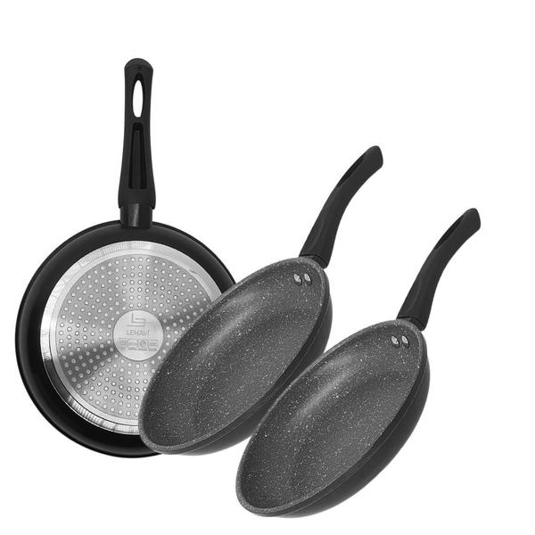 Conjunto 2 Frigideira Indução Revestimento Cerâmica Antiaderente Não Gruda Frita Sem Óleo 20 cm - CLICK HOUSE Imagem de Conjunto 2 Frigideira Indução Revestimento Cerâmica Antiaderente Não Gruda Frita Sem Óleo 20 cm