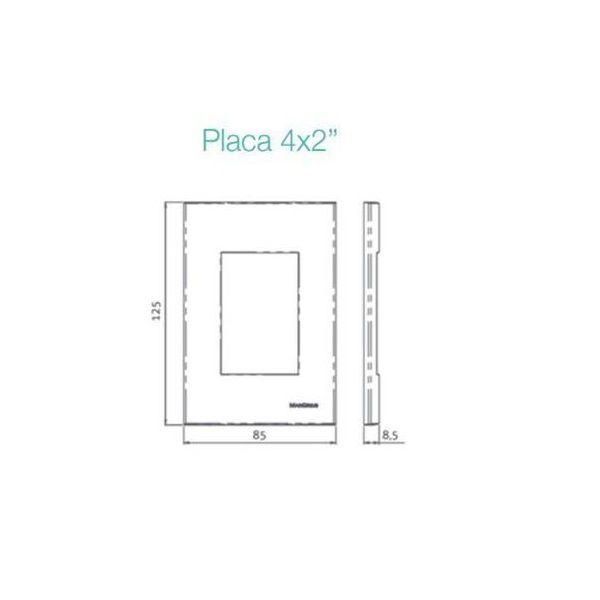 Imagem de Conjunto 2 Interruptor Tecla Paralelo Separado 4x2 Sleek MarGirius