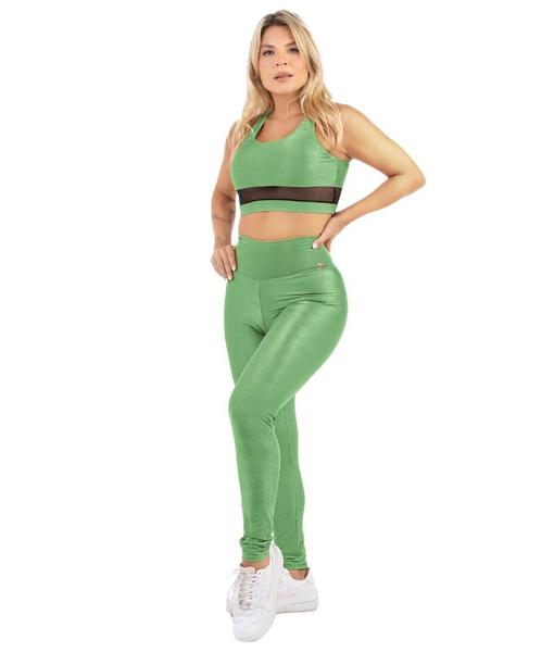 Imagem de Conjunto 2 Peças Academia Tule Femininos Grosso Moda Fitness 2024