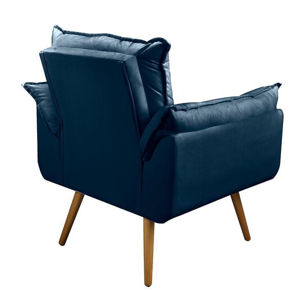 Imagem de Conjunto 2 Poltronas Cadeira Decorativa Opala Azul Marinho