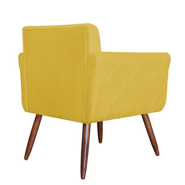 Imagem de Conjunto 2 Poltronas Cadeiras Isabella Sala de Estar Suede Amarelo - INCASA DECOR