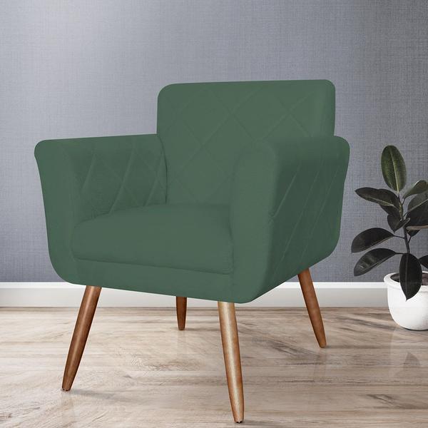 Imagem de Conjunto 2 Poltronas Cadeiras Isabella Sala de Estar Suede Verde - INCASA DECOR