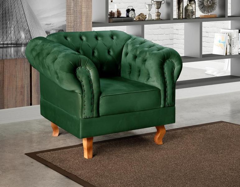 Imagem de Conjunto 2 Poltronas Decorativa Dom Pedro Chesterfield Botonê