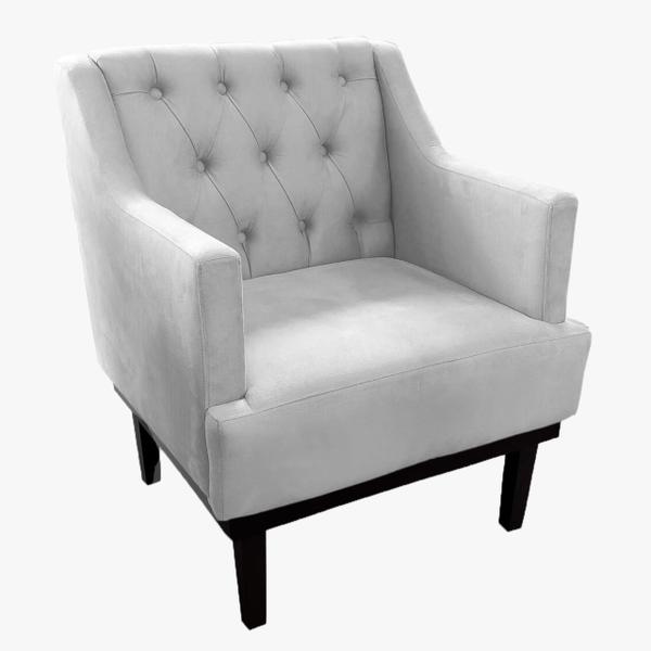 Imagem de Conjunto 2 Poltronas Decorativa Em Capitonê Para Consultório Classica Corano Branco LM DECOR