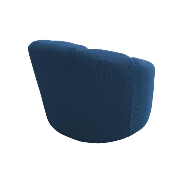 Imagem de Conjunto 2 Poltronas Decorativas Luxo Safira com Puff Veludo Azul