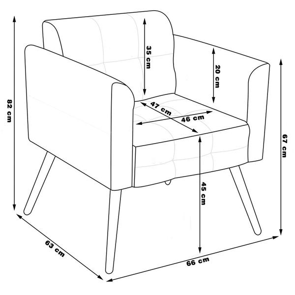 Imagem de Conjunto 2 Poltronas e 1 Namoradeira Pés Palito Karen Suede Rosê G19 - Gran Belo