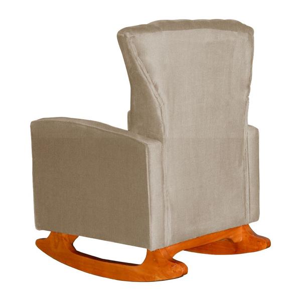 Imagem de Conjunto 2 Poltronas Estofadas de Balanço Melinda Suede Cappuccino - DL DECOR