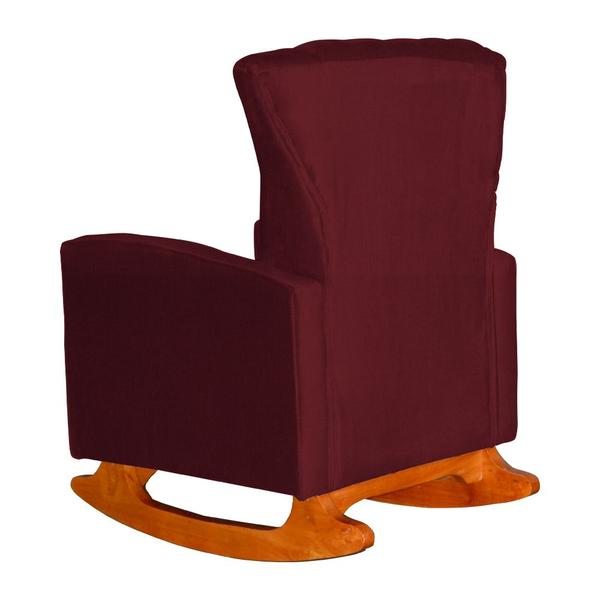 Imagem de Conjunto 2 Poltronas Estofadas de Balanço Melinda Suede Vermelho Bordo - DL DECOR