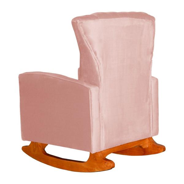 Imagem de Conjunto 2 Poltronas Estofadas de Balanço Melinda Veludo Rosa - DL DECOR