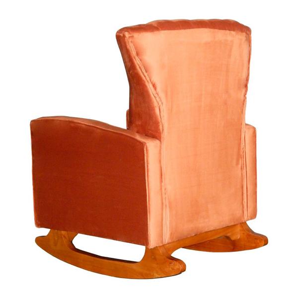 Imagem de Conjunto 2 Poltronas Estofadas de Balanço Melinda Veludo Terracota - LM DECOR