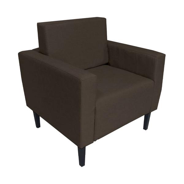 Imagem de Conjunto 2 Poltronas Estofadas Para Clínica Leticia Slim Suede Marrom - LM DECOR