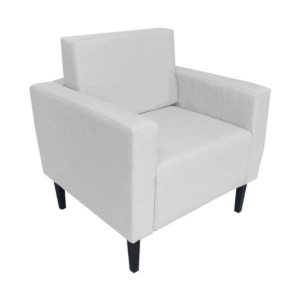 Imagem de Conjunto 2 Poltronas Estofadas Para Clínica Manu Corano Branco - DL DECOR