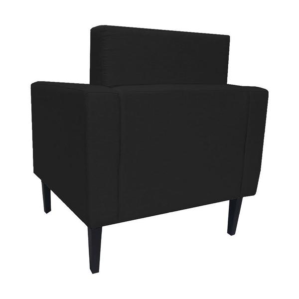 Imagem de Conjunto 2 Poltronas Estofadas Para Clínica Manu Corano Preto - DL DECOR