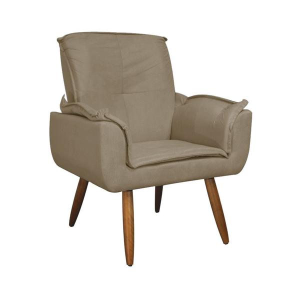 Imagem de Conjunto 2 Poltronas Estofadas Para Consultório Emília Plus Suede Cappuccino - DL Decor