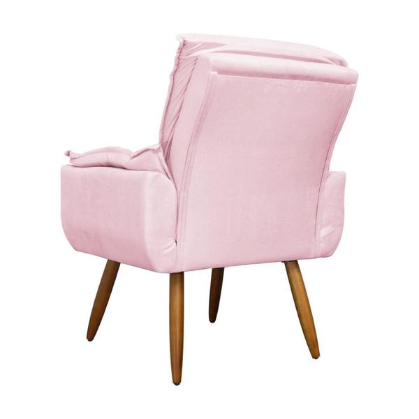 Imagem de Conjunto 2 Poltronas Estofadas Para Consultório Emília Plus Suede Rosa Bebe - DL Decor