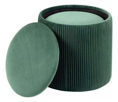 Imagem de Conjunto 2 Puff Tecido 36x35cm E 44x42cm Ate 100kg - Verde