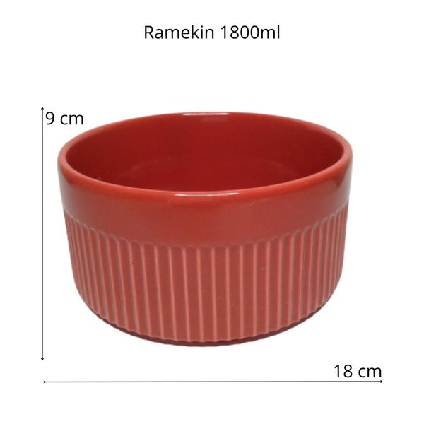 Imagem de Conjunto 2 Ramekins Vermelho 1800Ml Germer