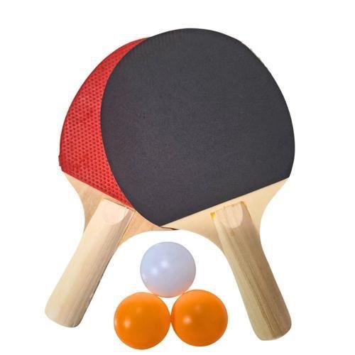 Imagem de Conjunto 2 Raquetes Ping Pong e 3 Bolinhas Giftutil