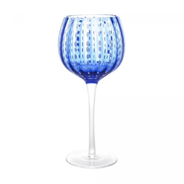 Imagem de Conjunto 2 Taças para Vinho de Vidro Orquídea Azul 450ml Wolff