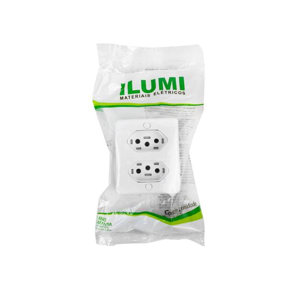 Imagem de Conjunto 2 Tomadas Fixas Sobrepor Bipolar 2P+T 20A 250V~ Box Ilumi - 63121