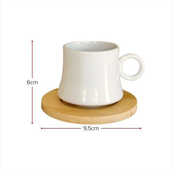 Imagem de Conjunto 2 Xicaras Nordic Para Café Com Pires Porcelana