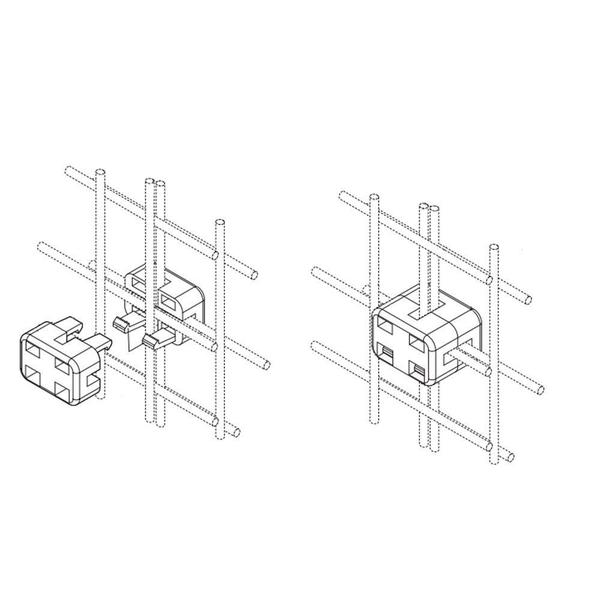 Imagem de Conjunto 22 peças cliptel para tela 5x10 soldada 2.00m altura branco