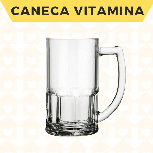 Imagem de Conjunto 24 Canecas Vidro Vitamina 320ML Bar Cerveja Resistente