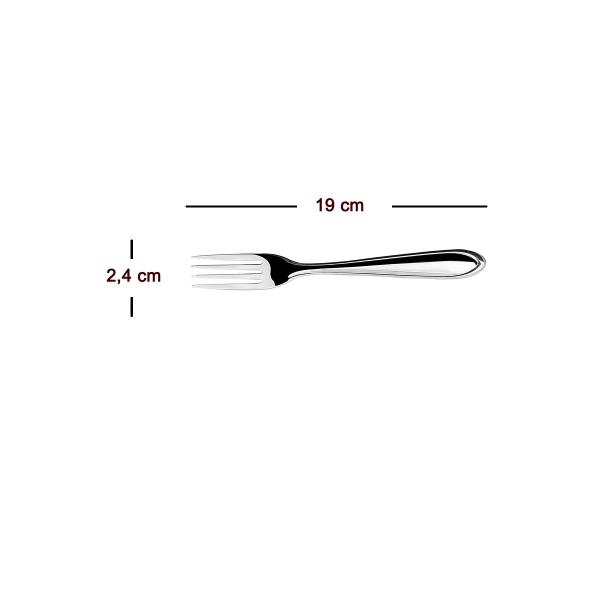 Imagem de Conjunto 24 Garfos De Mesa Jantar de Aço Inox 19CM