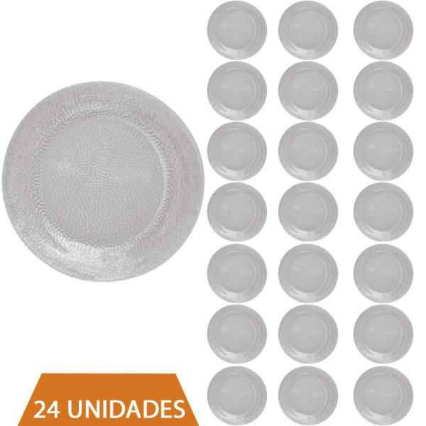 Conjunto 24 Pratos Transparente Redondos Raso 23cm Acqua - NADIR FIGUEREIDO Imagem de Conjunto 24 Pratos Transparente Redondos Raso 23cm Acqua
