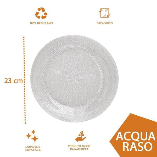 Conjunto 24 Pratos Transparente Redondos Raso 23cm Acqua - NADIR FIGUEREIDO Imagem de Conjunto 24 Pratos Transparente Redondos Raso 23cm Acqua