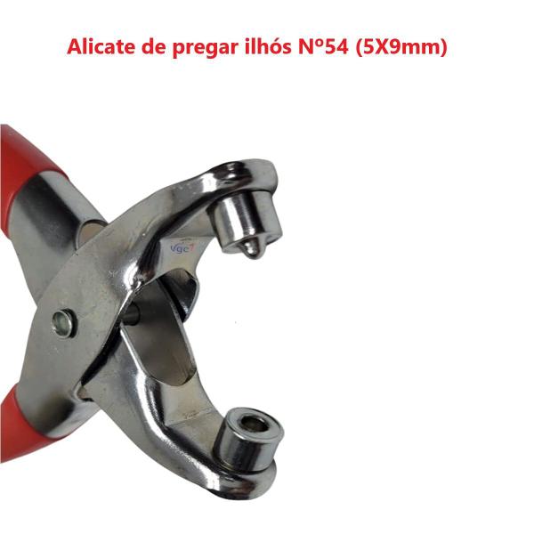 Imagem de Conjunto 3 Alicates para Furar e Aplicar Ilhós e Botão Metal