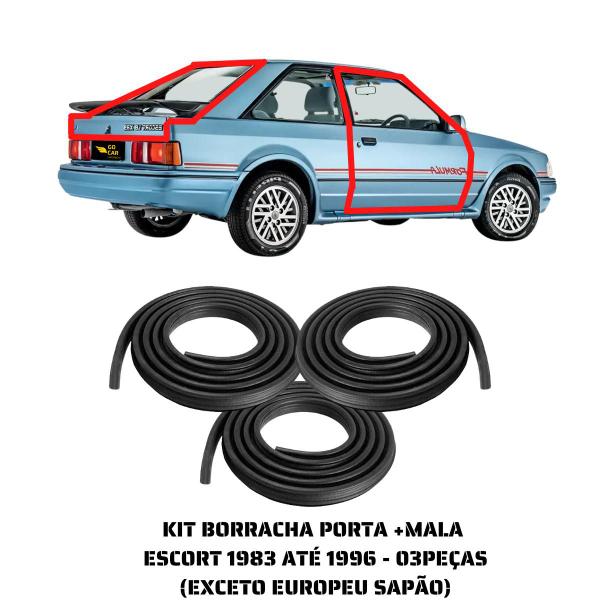 Imagem de Conjunto 3 Borrachas De Vedar Portas Malas Escort Verona Apolo Hobby Cht Xr3 Proteçao Substituiçao