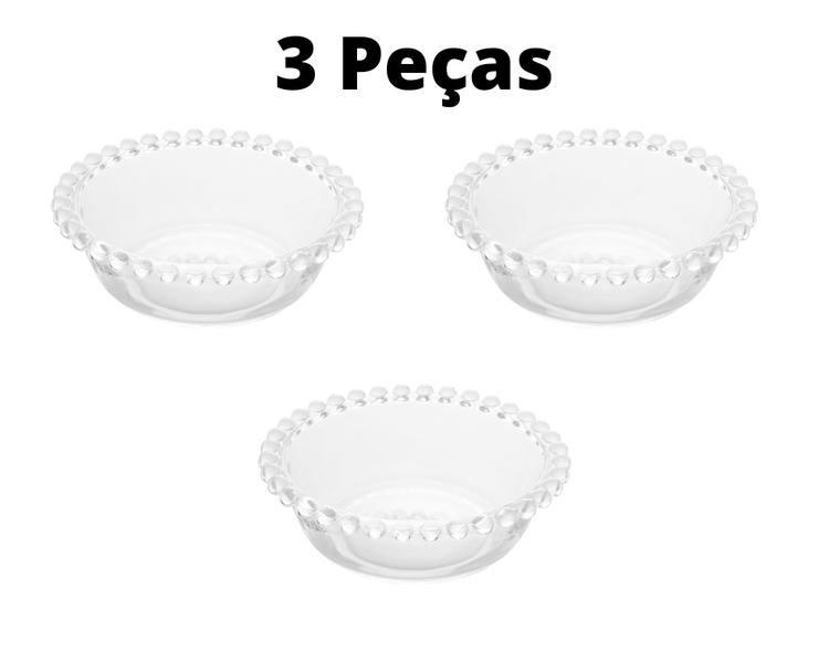 Imagem de Conjunto 3 Bowls de Cristal Pearl 14 x 5 cm - Wolff