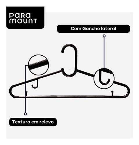 Imagem de Conjunto 3 Cabides Preto Adulto Reforçado