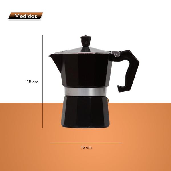 Imagem de Conjunto 3 Cafeteira Italiana Manual Prática Segura 150ml