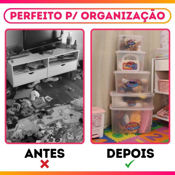 Conjunto 3 Caixas Organizadoras 30 Litros Média-Grande Com Trava Prateada - Uninjet Imagem de Conjunto 3 Caixas Organizadoras 30 Litros Média-Grande Com Trava Prateada - Uninjet