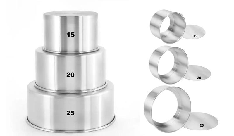 Conjunto 3 Formas Assadeira Bolo Redonda Alta Removível 15-20-25 X 10cm - ARNIX Imagem de Conjunto 3 Formas Assadeira Bolo Redonda Alta Removível 15-20-25 X 10cm