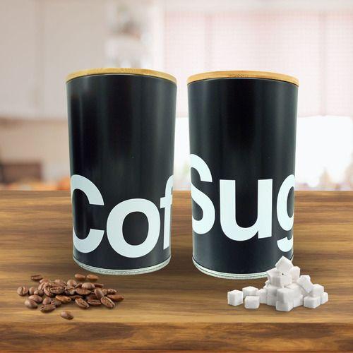 Conjunto 3 Latas Herméticas Tampa De Bambu Multiuso - Preto - Facilite.ud Imagem de Conjunto 3 Latas Herméticas Tampa De Bambu Multiuso - Preto