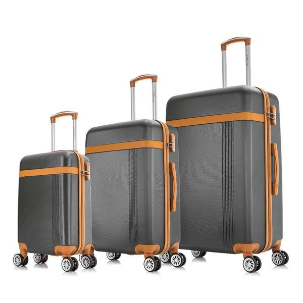 Conjunto 3 mala de viagem Rígida 4 rodas 360 Grafite Bruges Swiss Move Conjunto 3 mala de viagem Rígida 4 rodas 360 Grafite Bruges Swiss Move