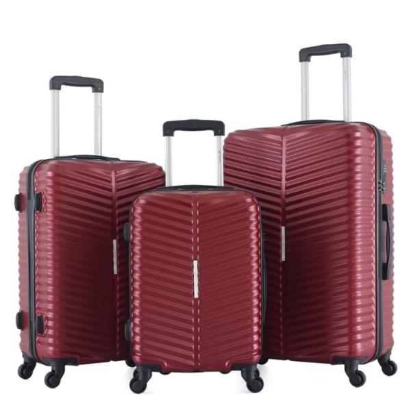 Imagem de Conjunto 3 Malas De Viagem Tamanho P M G Abs Cor Vermelho