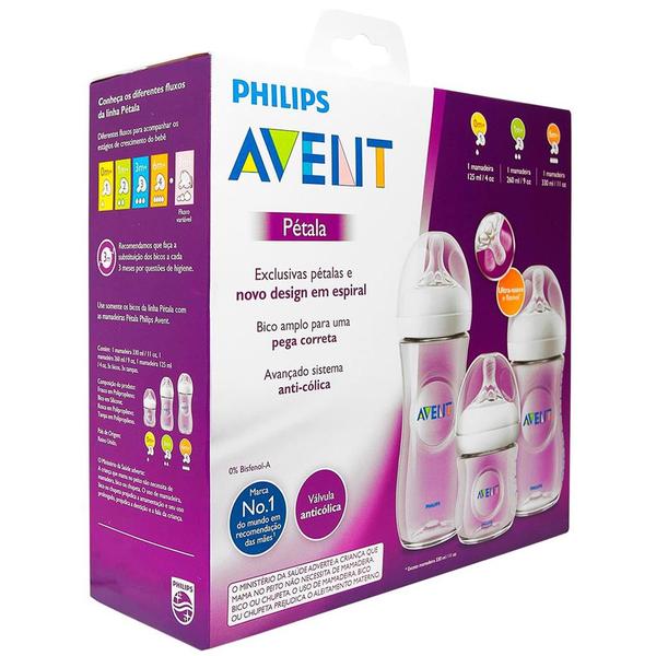 Imagem de Conjunto 3 Mamadeiras Pétala Bebê Anticólica - Philips Avent