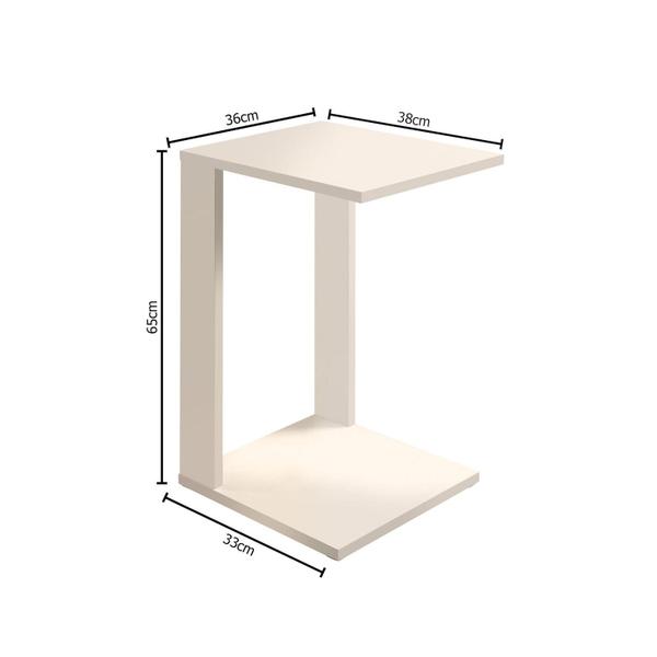 Imagem de Conjunto 3 Mesa Cabeceira Apoio Sala Lateral Decor Off White