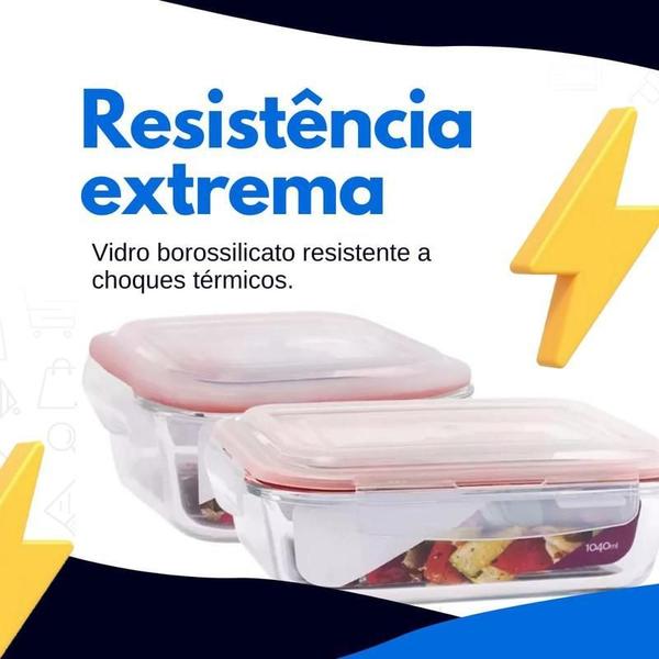 Imagem de Conjunto 3 Potes 150Ml 170Ml 250Ml Guarda Organizado